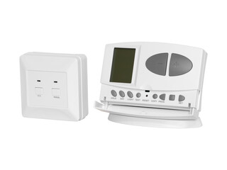 Room wireless programmable controller designed to control heating boilers and other climatic...