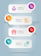 abstract tab bar vertical infographics presentation