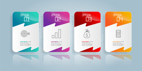 abstract tab bar horizontal infographics presentation