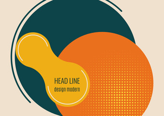 Bright geometric shapes, circle, stripes, fluid. Overlap banner template for social media. Business or technology presentation design template, brochure or flyer template. Vector