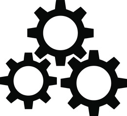 settings line icon vector isolated on white background. SEO Services icon