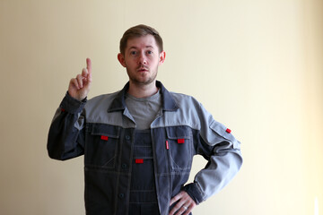 portrait of a man in the overalls