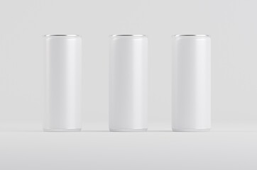 Aluminium White Soda Beer Can Mockup 3D Illustration