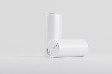 Aluminium White Soda Beer Can Mockup 3D Illustration