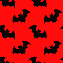 Seamless pattern with a bat.