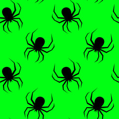 Seamless pattern with creeping spider.