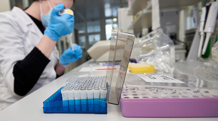 Laboratory of Genetic Biotechnology. Analysis of cell cultures for testing.