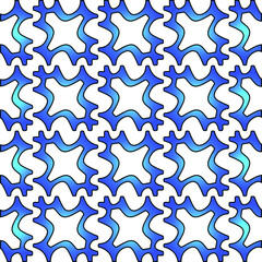 Geometric vector pattern with azure and blue gradient. simple ornament for wallpapers and backgrounds.