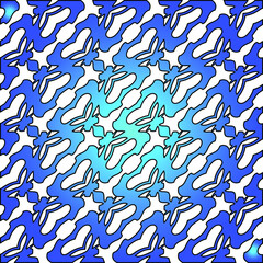 Geometric vector pattern with azure and blue gradient. simple ornament for wallpapers and backgrounds.