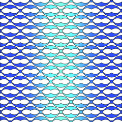 Naklejka premium Geometric vector pattern with azure and blue gradient. simple ornament for wallpapers and backgrounds.