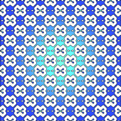 Geometric vector pattern with azure and blue gradient. simple ornament for wallpapers and backgrounds.