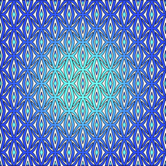 Geometric vector pattern with azure and blue gradient. simple ornament for wallpapers and backgrounds.