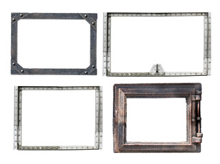 Set of vintage metallic frame