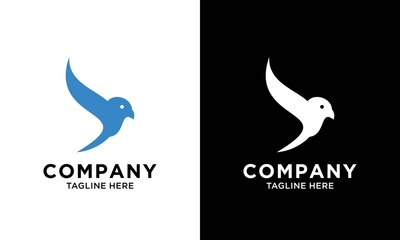 flying dove bird logo vector design template