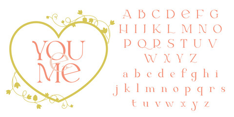 Modern sans serif elegance font. Classic minimal high contrast wedding font. Uppercase only. Vector illustration.