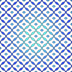 Geometric vector pattern with azure and blue gradient. simple ornament for wallpapers and backgrounds.