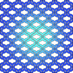 Naklejka premium Geometric vector pattern with azure and blue gradient. simple ornament for wallpapers and backgrounds.