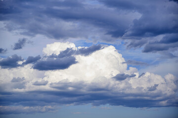 Approaching Clouds against A Blue Sky Rainy Clouds