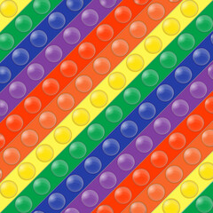 Pop it (popit). Sensory antistress toy. Trend. For background and print.