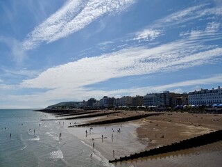 Eastbourne beach and sea