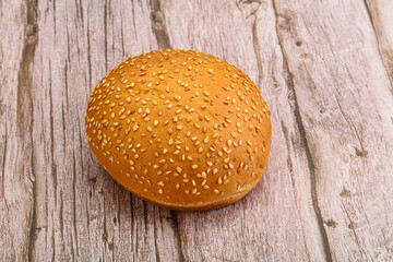 Burger bun with sesame seeds