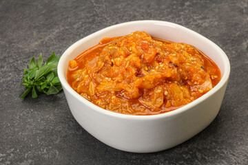 Caucasian cuisine - Mangal salad with vegetables