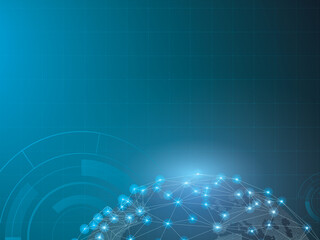 technology modern globe network modern vector template