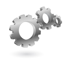 metal cog wheel gears