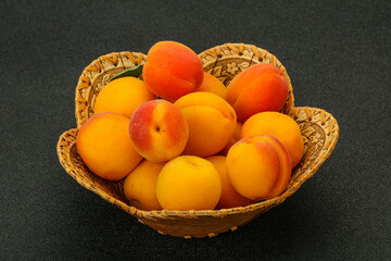 Fresh ripe sweet few apricots