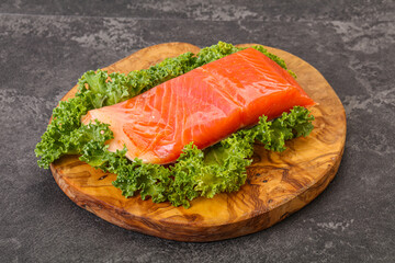Salmon fillet slice for cooking