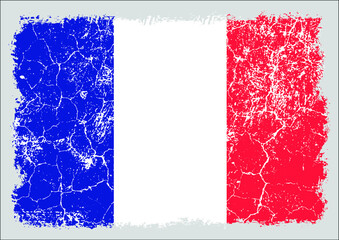France Flag Distressed