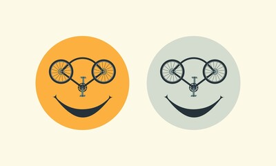 Bicycle lover design Ride-on bike on the road. Sport and active life Vintage-style summertime.