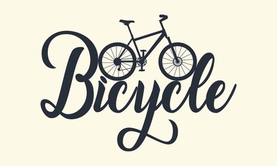 Bicycle lover design Ride-on bike on the road. Sport and active life Vintage-style summertime.