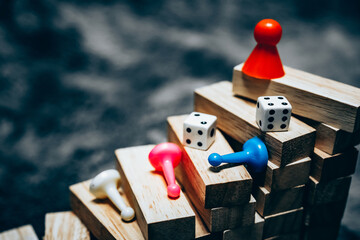 Gambling Concepts. Human model is betting in the game challenging. Betting is a gamble for investment as concept. To represent businessmen are playing in the world of business.	
