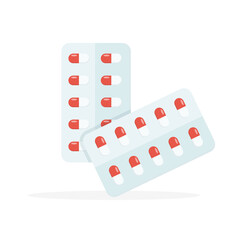Medical pills icon. Tablets symbol. Healthcare. Vector flat style