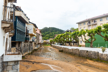 River of the Ea municipality near Lekeitio, Bay of Biscay in the Cantabrian Sea. Basque Country