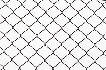 cage metal wire on pale white background