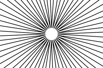 Geometric abstract lines black outline on white. Modern design for postcards, comics, posters. Black and white background. Vector graphics.