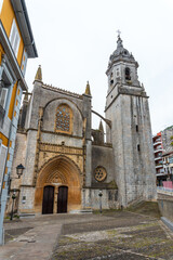 Cathedral of the municipality of Lekeitio, Bay of Biscay in the Cantabrian Sea. Basque Country