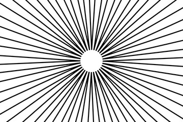 Fototapeta premium Geometric abstract lines black outline on white. Modern design for postcards, comics, posters. Black and white background. 