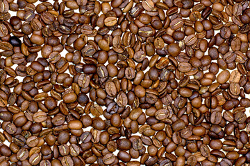 Close up of coffee beans for background
