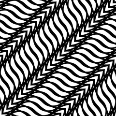 Design seamless monochrome zigzag pattern