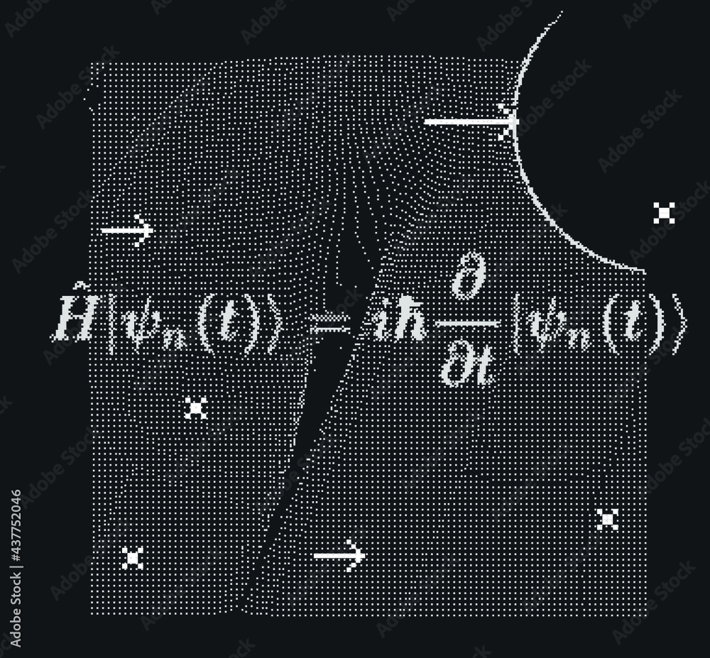 Poster erwin schroedinger's linear partial differential equation that describes the wave function of a quan