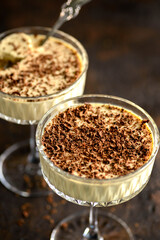 coffee panna cotta with chocolate