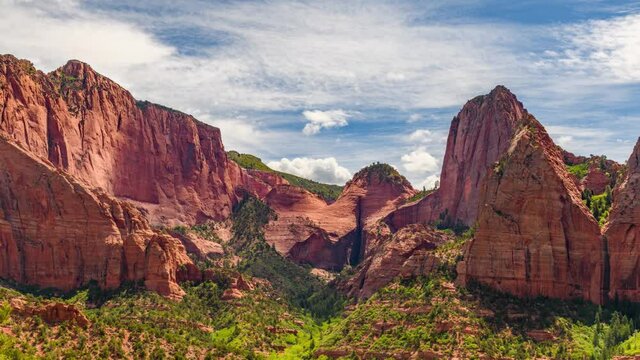 Kolob Canyon, Zion National Park Road Viewpoint Timelapse Video, Utah