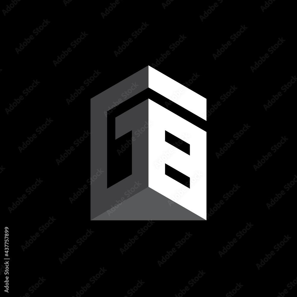 Poster combination of letter g and number 8. 3d design element. g8 - logo or original monogram. vector.