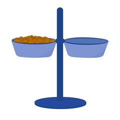 A bowl of dog food. Vector flet illustration. © Sviatlana