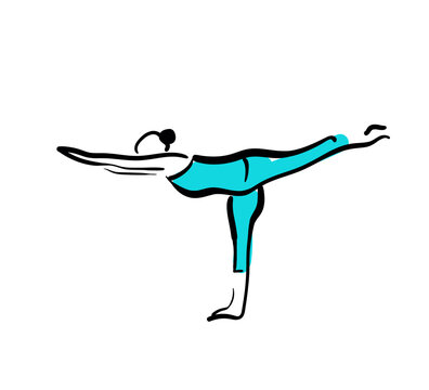 pictures depict various yoga poses
