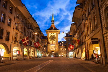 Fototapeta na wymiar Zytglogge tower in Bern, Switzerland