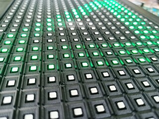 Led diodes units on a panel